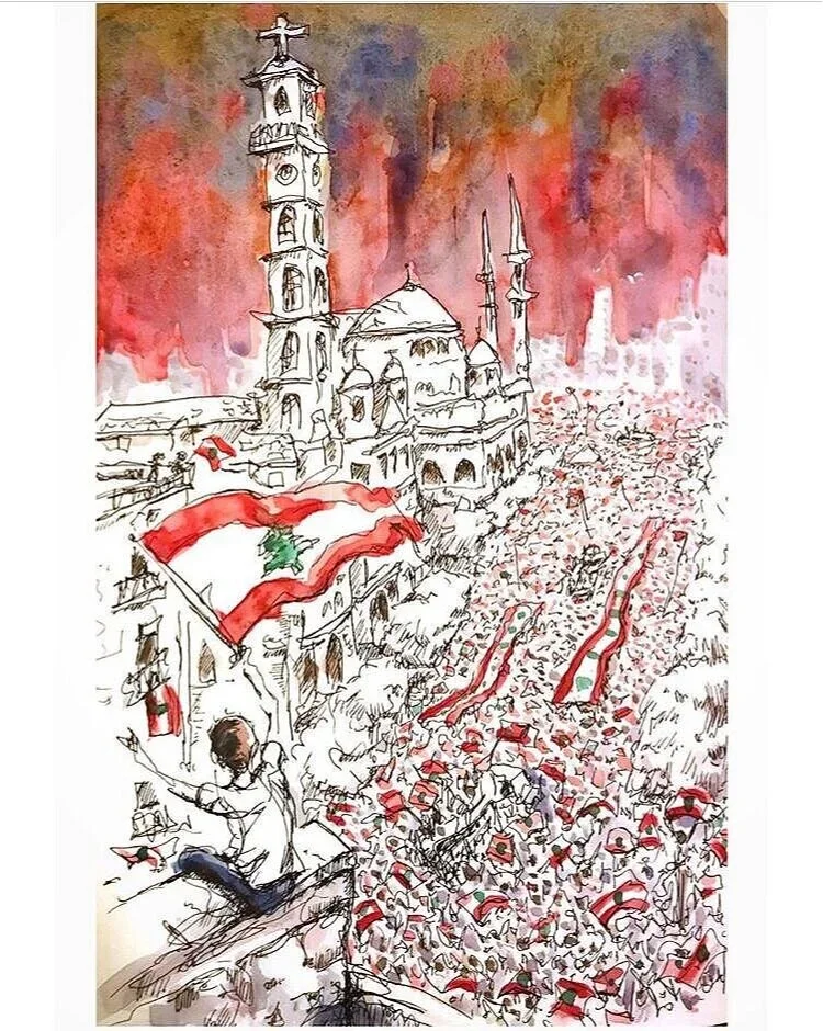 Lebanese Revolution Sketches