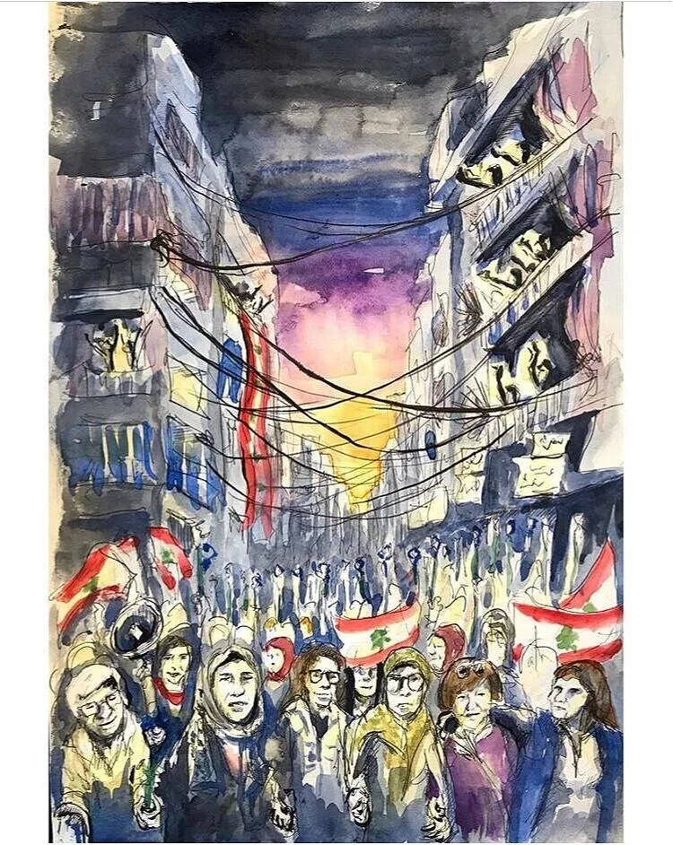 Lebanese Revolution Sketches
