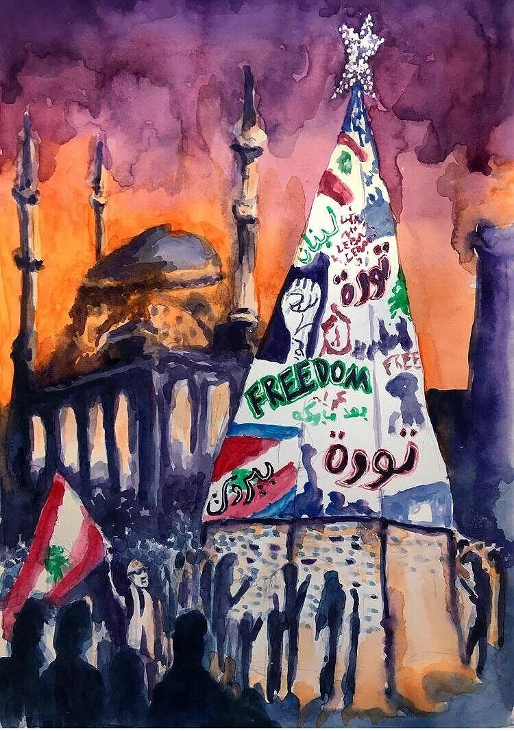 Lebanese Revolution Sketches