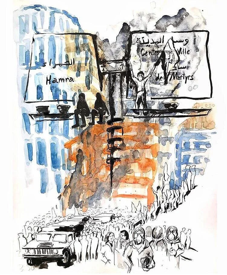 Lebanese Revolution Sketches