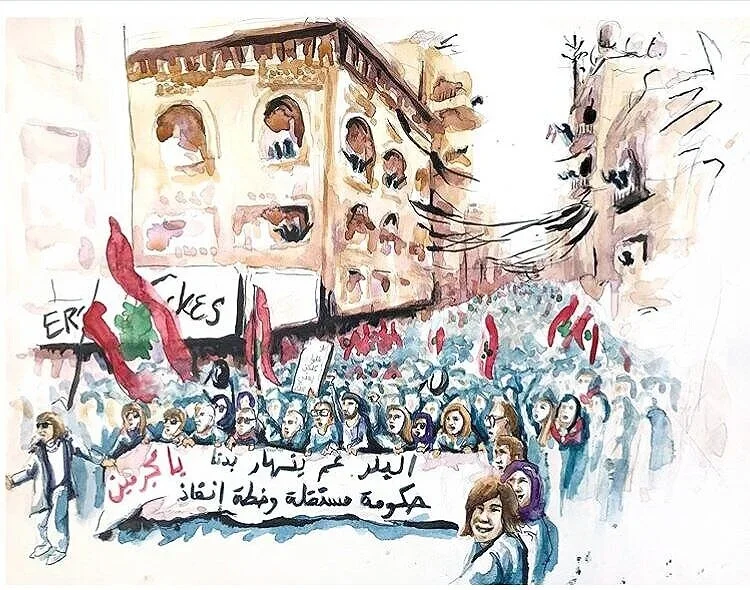 Lebanese Revolution Sketches
