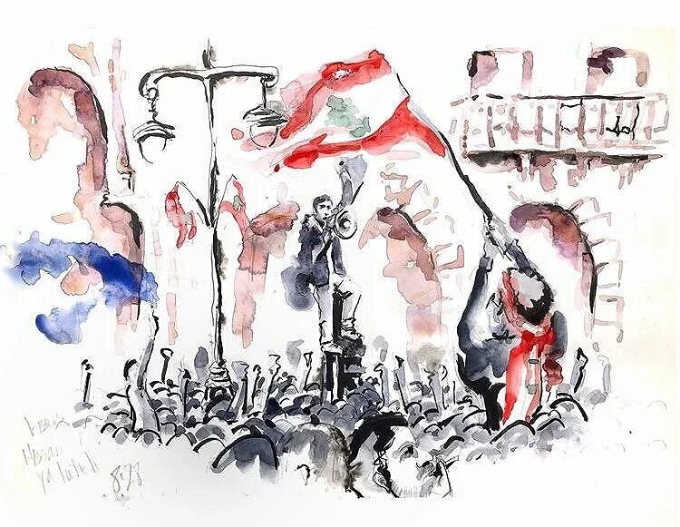 Lebanese Revolution Sketches