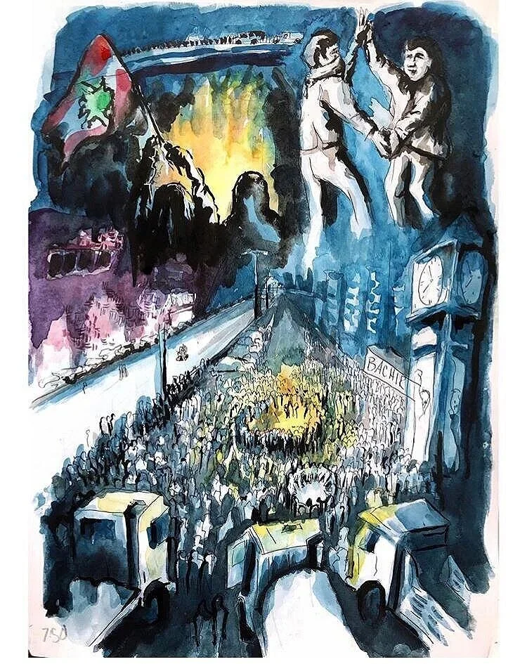 Lebanese Revolution Sketches