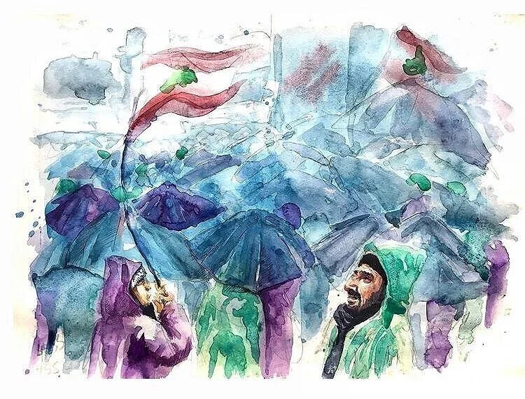 Lebanese Revolution Sketches