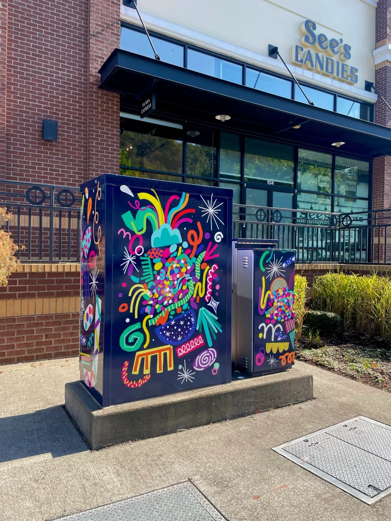 Mural Design for Traffic Box, Tukwila WA, 2022
